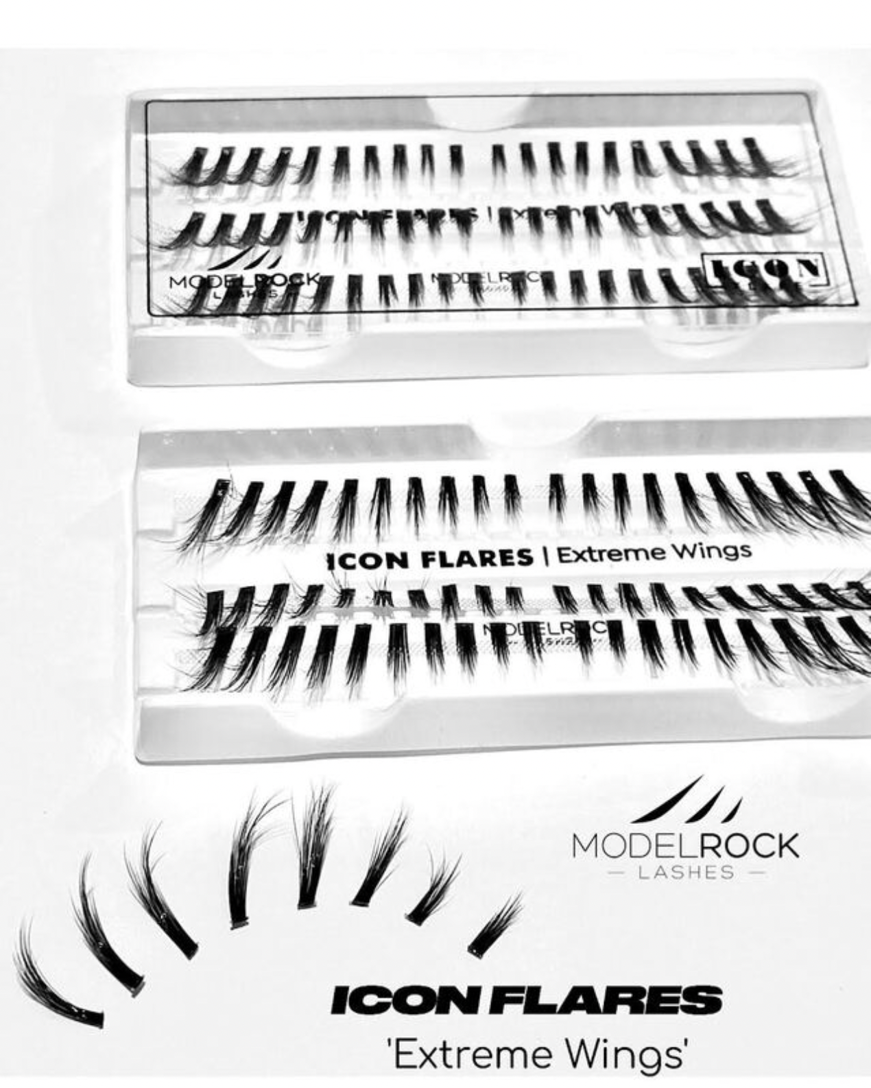 Model Rock Icon Flares Individual Lashes - Extreme Wings