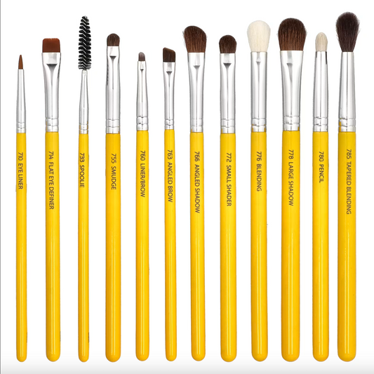 Bdellium Tools 12 Piece Studio Eyes Brush Set with Roll-up Pouch