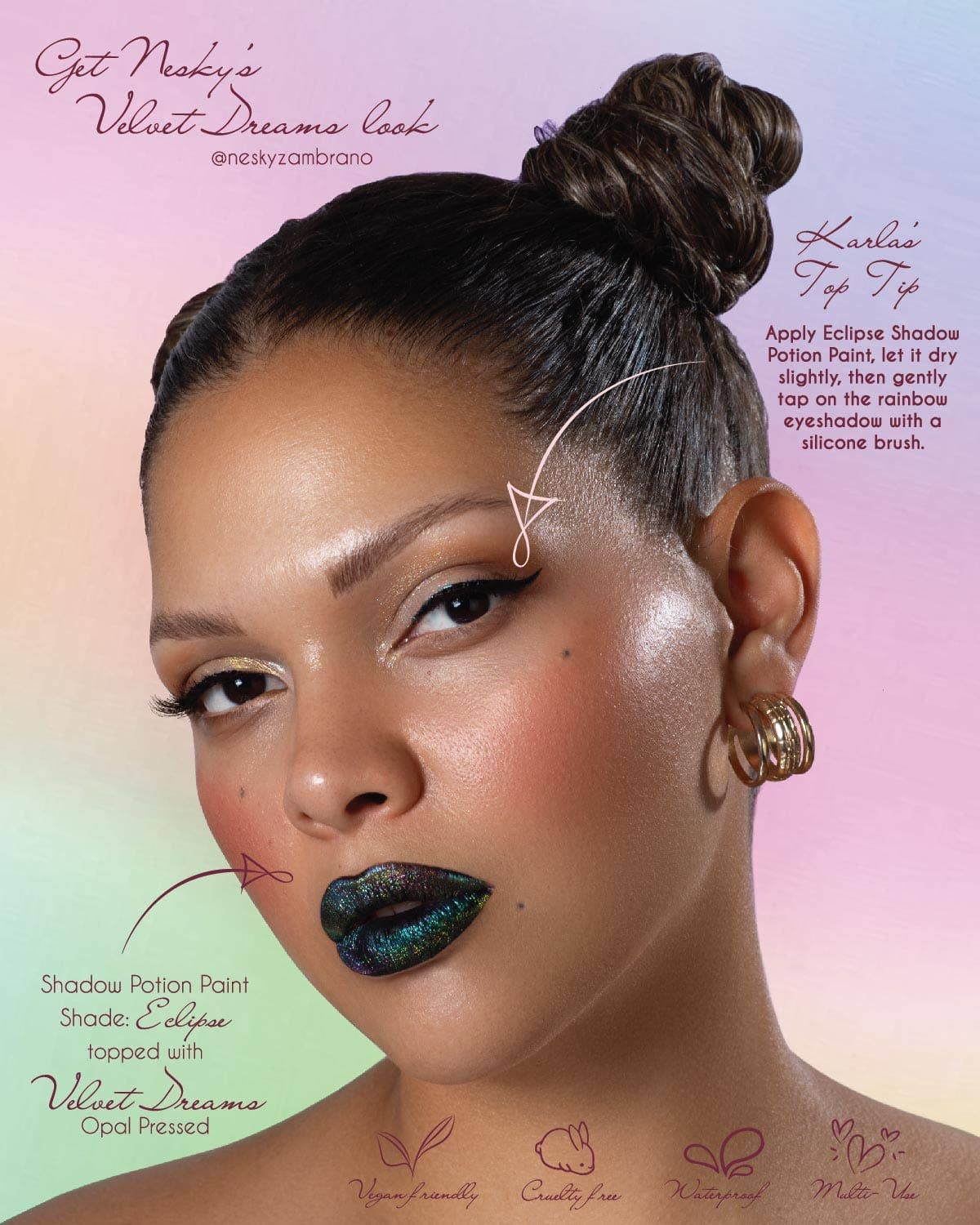 Karla Cosmetics 'Velvet Dreams Opal' Multichrome Loose Eyeshadow